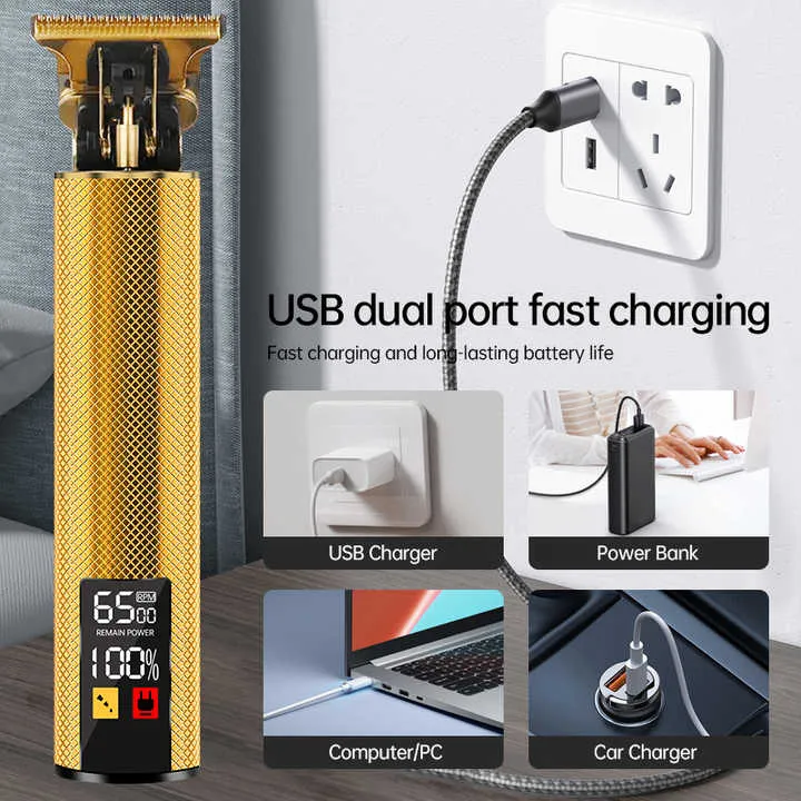 حلاق كهربائي محترف 5 واط للرجال هادئ منخفض . Professional 5W Electric Hair Clipper for Men Quiet Low