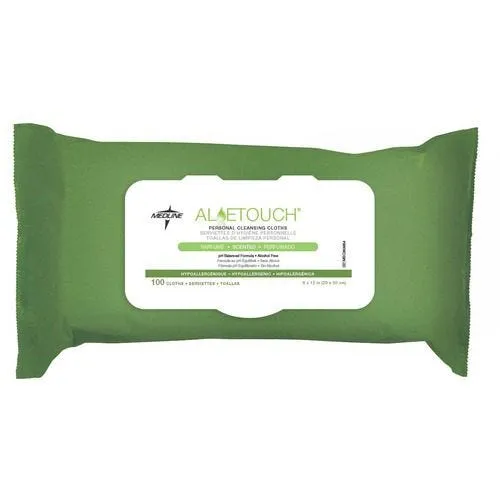 Aloetouch Personal Cleansing Wipes, Pack of 100, Case of 6 (600 Total)