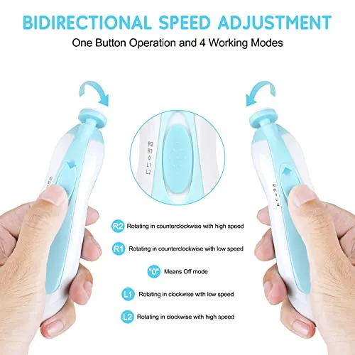Baby Nail Trimmer Electric,Baby Nail Clippers, 6 in 1 Baby Nail File,Nail File Baby Grooming Kit Manicure Set for Toddler or Adults