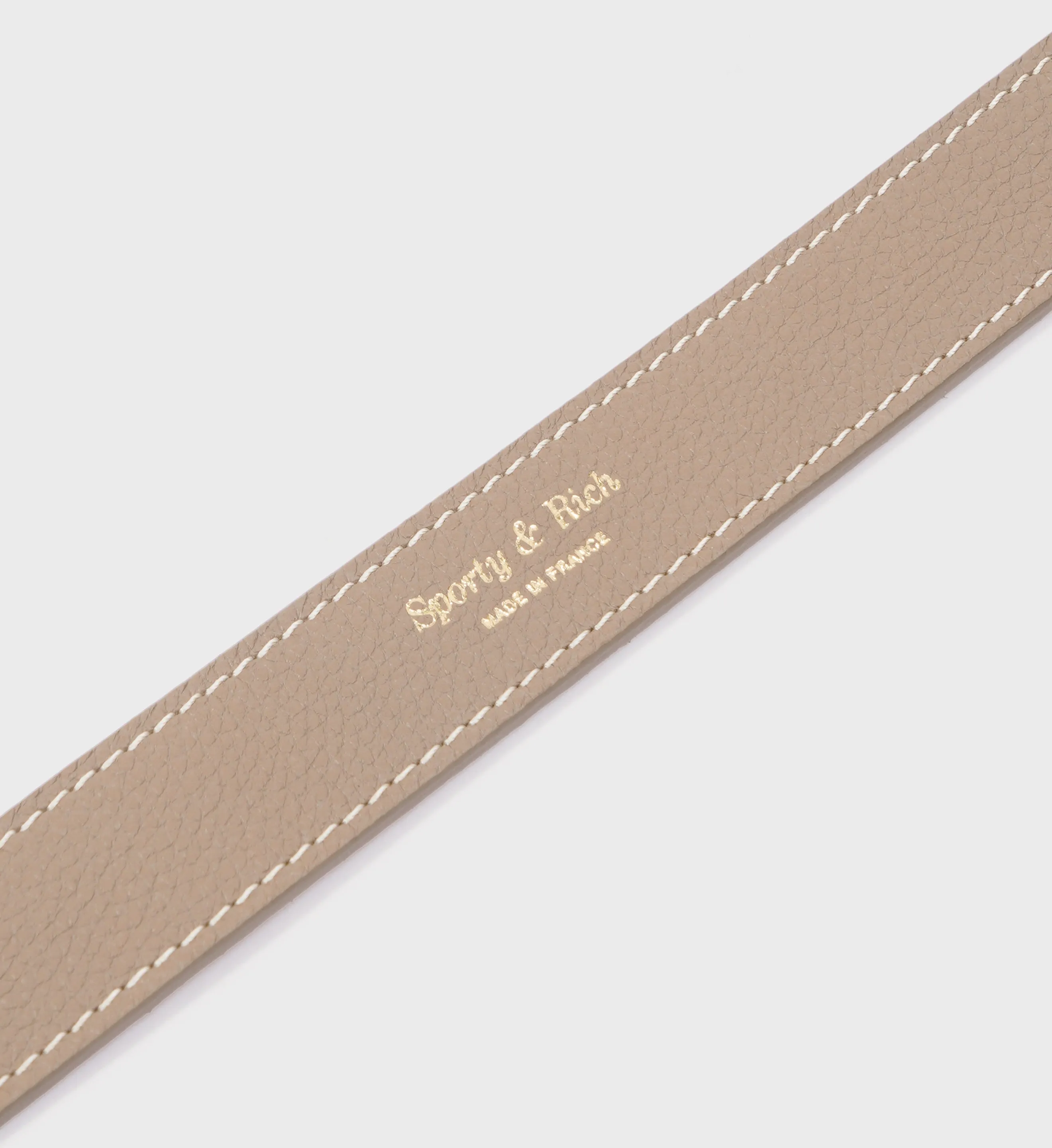 Leather Dog Collar - Oatmeal/Gold