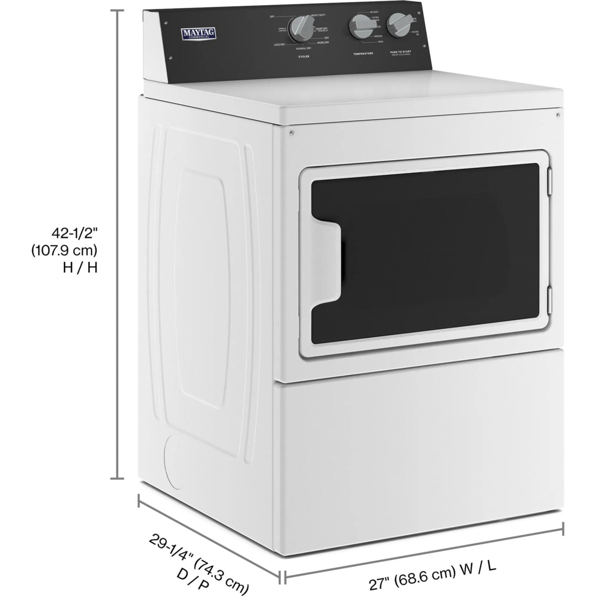 Maytag Commercial-Grade Residential Dryer - 7.4 cu. ft. (YMEDP586GW)