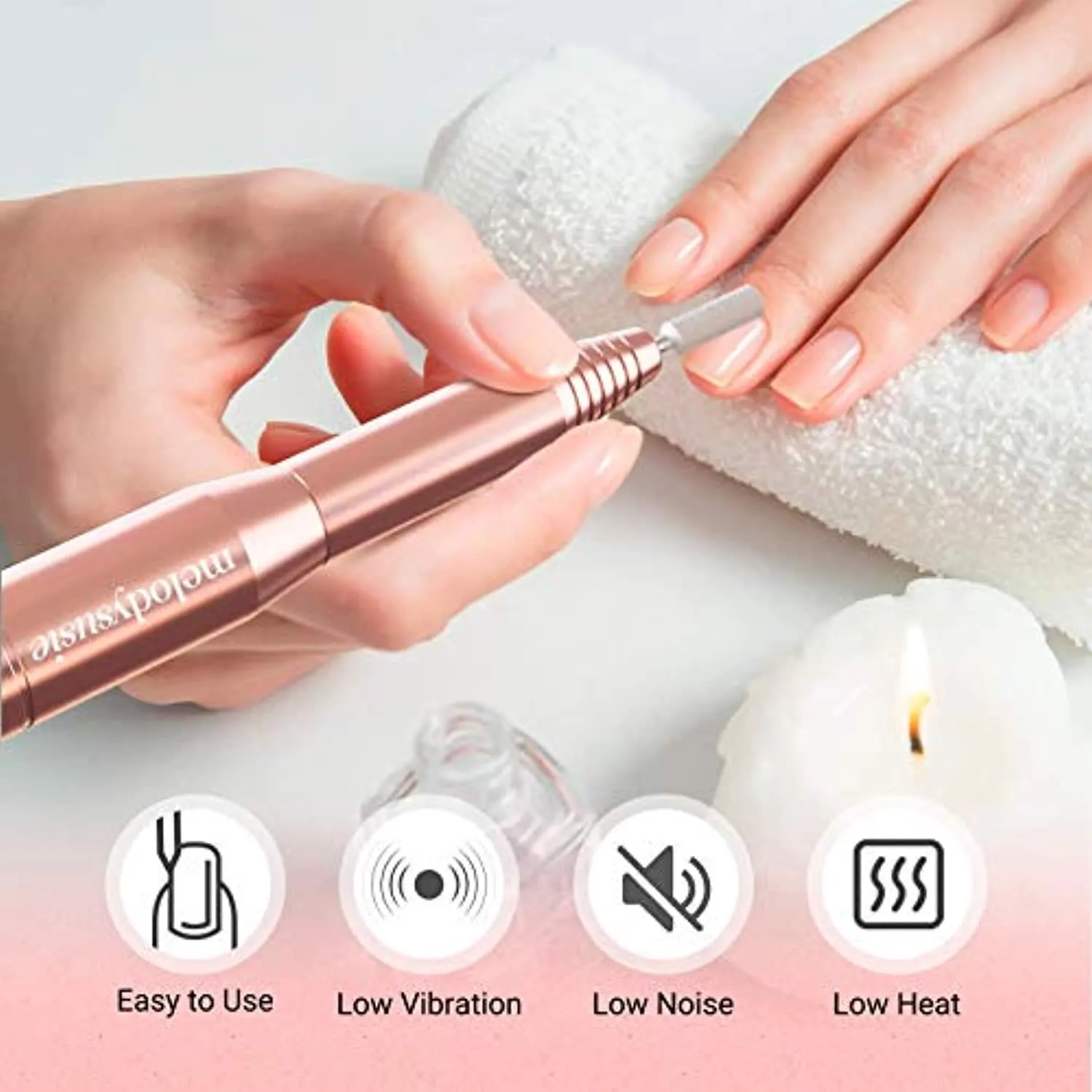 MelodySusie Electric Nail Drill Machine 11 in 1 Kit with Adjustable Stainless Steel Acrylic Nail Clippers, Portable Electric Nail File Efile Set for Acrylic Gel Nails, Manicure Pedicure Tool