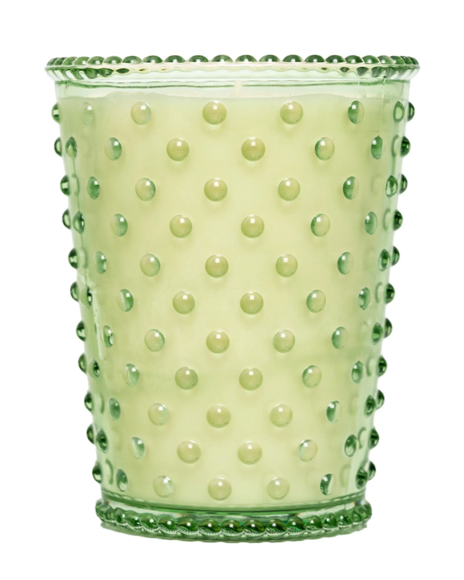 No. 95 Eucalyptus Hobnail Glass Candle