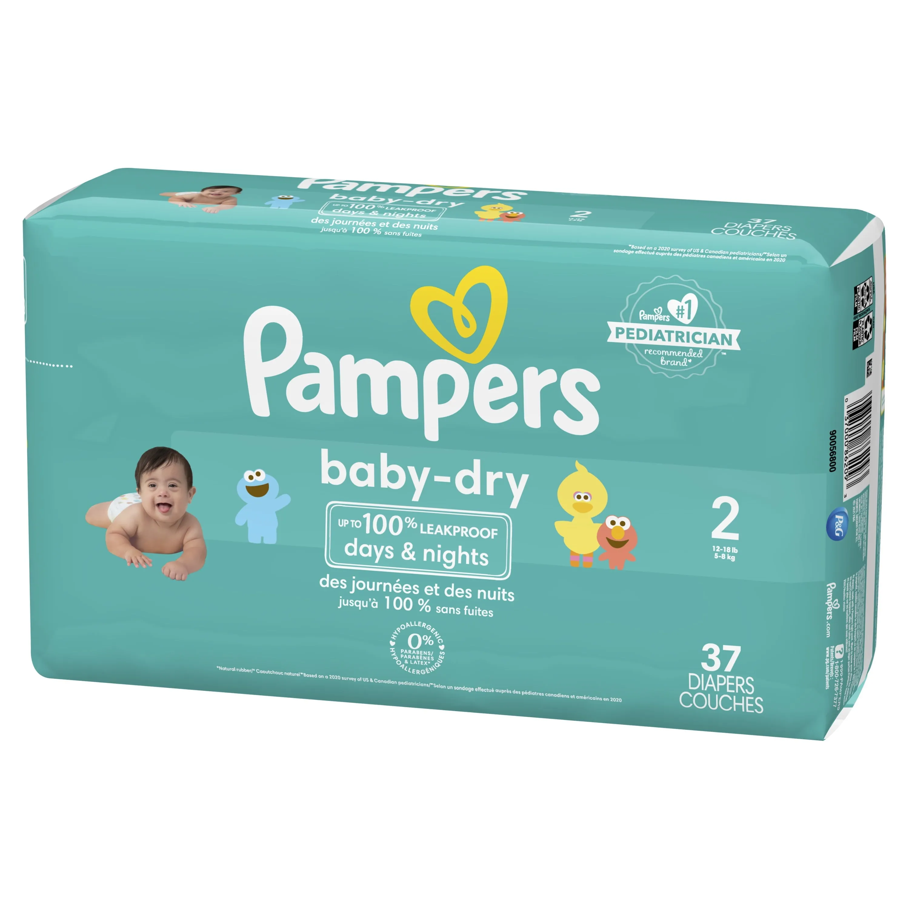 Pampers Baby Dry Diapers Size 2, 37 Count (Select for More Options)