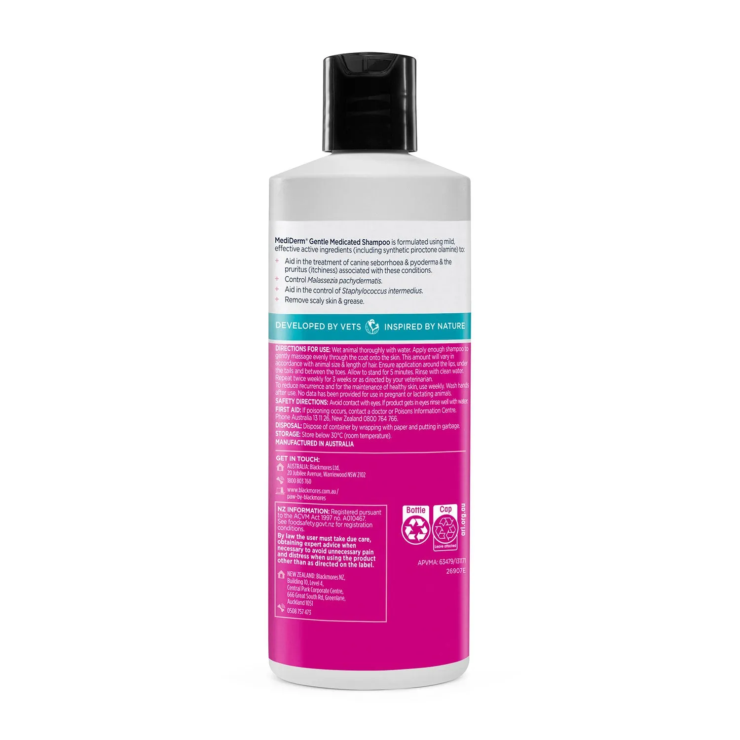 PAW MediDerm Gentle Medicated Shampoo for Dogs 500ml