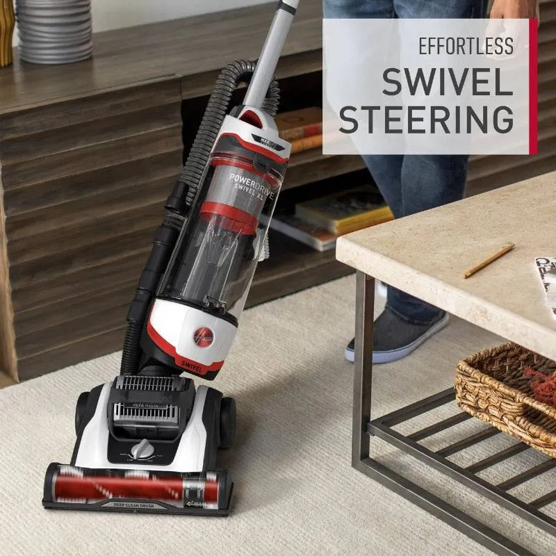 PowerDrive Swivel XL Bagless Upright Vacuum Cleaner with HEPA Media Filtration